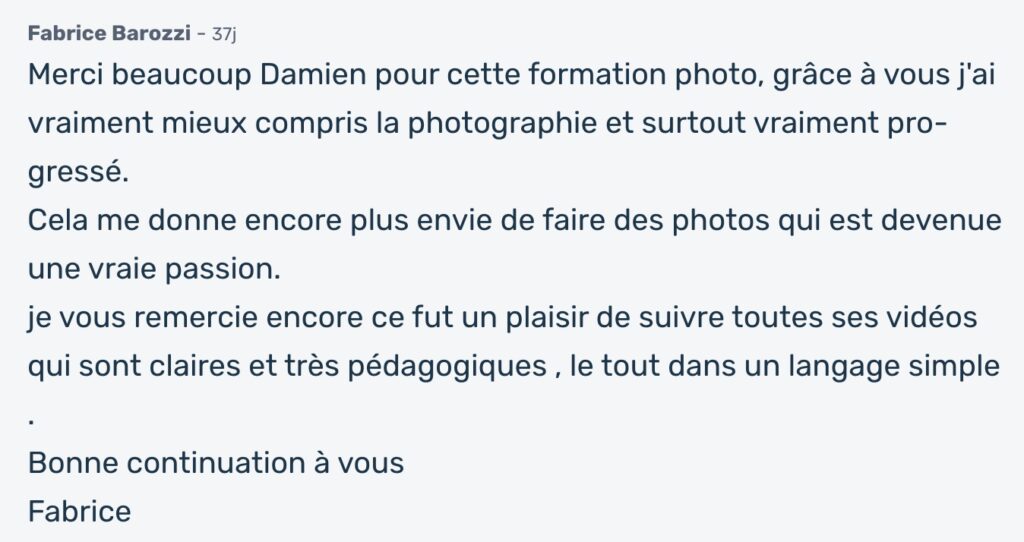 avis formation damien bernal